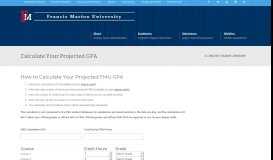 
							         Calculate Your Projected GPA | Francis Marion University								  
							    