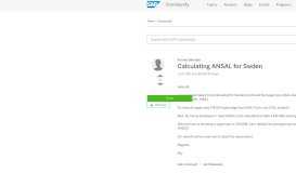 
							         Calculating ANSAL for Swden - SAP Archive								  
							    