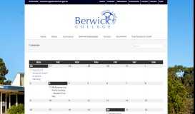 
							         Calendar - Berwick College								  
							    