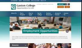 
							         Calendar - Employment Opportunities - Gaston College								  
							    