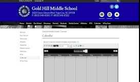 
							         Calendar - Gold Hill Middle School - Fort Mill School District								  
							    