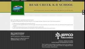 
							         Calendar Highlights - Bear Creek K-8								  
							    