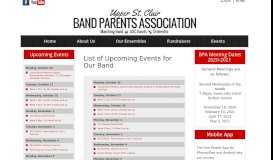 
							         Calendar List - Upper St. Clair Band Parents - USC, PA								  
							    