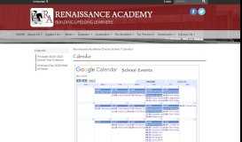 
							         Calendar - Renaissance Academy Charter School								  
							    