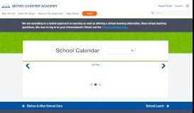 
							         Calendar | Romulus MI | Metro Charter Academy								  
							    
