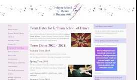 
							         Calendar & Term Dates | Graham School of Dance & Theatre Arts								  
							    