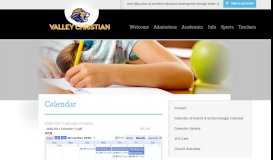 
							         Calendar - Valley Christian Academy | Santa Maria, CA								  
							    