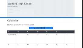 
							         Calendar • Waitara High School								  
							    