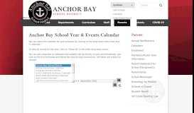 
							         Calendars - Parents - Home - Anchor Bay School District								  
							    