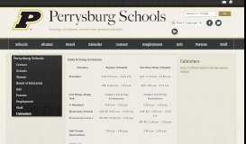 
							         Calendars - Perrysburg Schools								  
							    