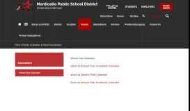 
							         Calendars / School Year Calendars - Monticello School District								  
							    