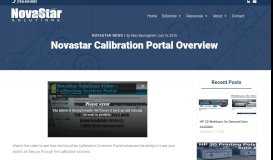 
							         Calibration Services Customer Portal Overview - NovaStar Solutions								  
							    