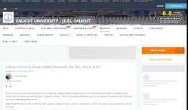 
							         Calicut University Result 2019: Online result, notification, revaluation								  
							    