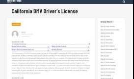 
							         California DMV Driver's License – United States								  
							    