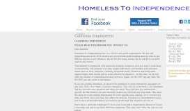 
							         California Employment : Homeless To Independence								  
							    