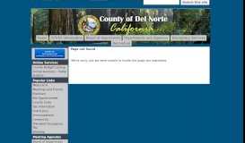 
							         California Environental Reporting System (CERS) - County of Del Norte								  
							    