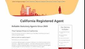
							         CALIFORNIA REGISTERED AGENT SERVICE								  
							    