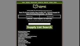 
							         California Schools - School Supplies List								  
							    