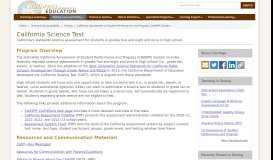 
							         California Science Test - California Assessment of Student ...								  
							    