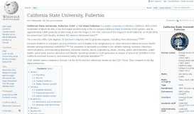 
							         California State University, Fullerton - Wikipedia								  
							    