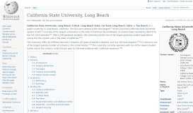 
							         California State University, Long Beach - Wikipedia								  
							    