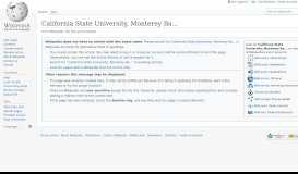 
							         California State University, Monterey Bay - Wikipedia								  
							    