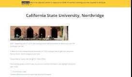 
							         California State University, Northridge - LA Metro Home								  
							    