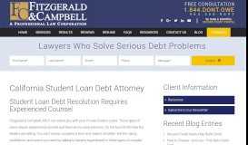 
							         California Student Loan Debt Lawyer - Fitzgerald and Campbell								  
							    