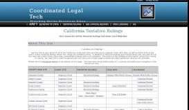 
							         California Tentative Rulings - Coordinated Legal Technologies								  
							    