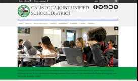 
							         Calistoga Joint Unified School District: Home								  
							    