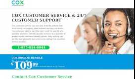 
							         Call Cox Customer Service 1-855-814-6044								  
							    