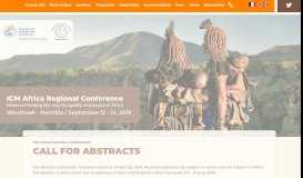 
							         Call for Abstracts | ICM Africa Regional Conference								  
							    