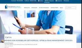 
							         Call Us » Mendelson Kornblum Orthopedic & Spine Specialists								  
							    