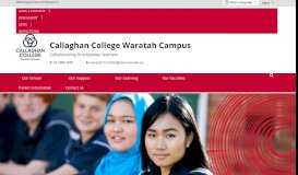 
							         Callaghan College Waratah Technology Campus: Home								  
							    