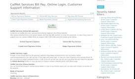 
							         CalMet Services Bill Pay, Online Login, Customer Support ...								  
							    