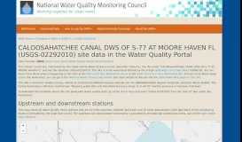
							         CALOOSAHATCHEE CANAL DWS OF S-77 AT ... - Water Quality Portal								  
							    