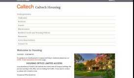
							         Caltech Housing: Welcome to Housing								  
							    