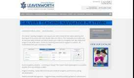 
							         Calvert Teaching Navigator Platform - Leavenworth Virtual School								  
							    