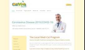 
							         CalViva Health: Home								  
							    