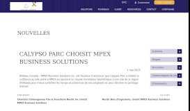 
							         Calypso Parc chooses MPEX Business Solutions - MPEX ...								  
							    