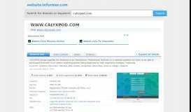 
							         calyxpod.com at Website Informer. Visit Calyxpod.								  
							    