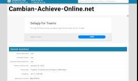 
							         Cambian Achieve Online - Achieve Online								  
							    