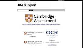 
							         Cambridge Assessment Support - RM Support - RM Education								  
							    