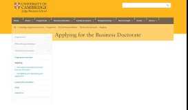 
							         Cambridge Judge Business School: Applying								  
							    
