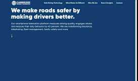 
							         Cambridge Mobile Telematics: Smarter Drivers. Safer Roads.								  
							    
