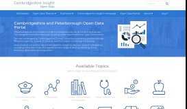 
							         Cambridgeshire Insight Open Data | Open Data Portal								  
							    