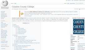 
							         Camden County College - Wikipedia								  
							    