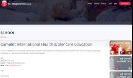 
							         Camelot International Health & Skincare Education - Massage School ...								  
							    