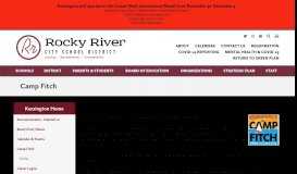 
							         Camp Fitch - Rocky River City Schools								  
							    