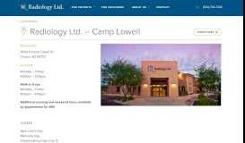 
							         Camp Lowell - Radiology Ltd. - Radiology Ltd.								  
							    